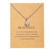 Wholesale Paper Card Necklace With Simple Circle Clavicle Chain Retro Letter And Butterfly Design Alloy Material Electroplating Treatment