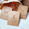 Wholesale Paper Card Necklace With Simple Circle Clavicle Chain Retro Letter And Butterfly Design Alloy Material Electroplating Treatment