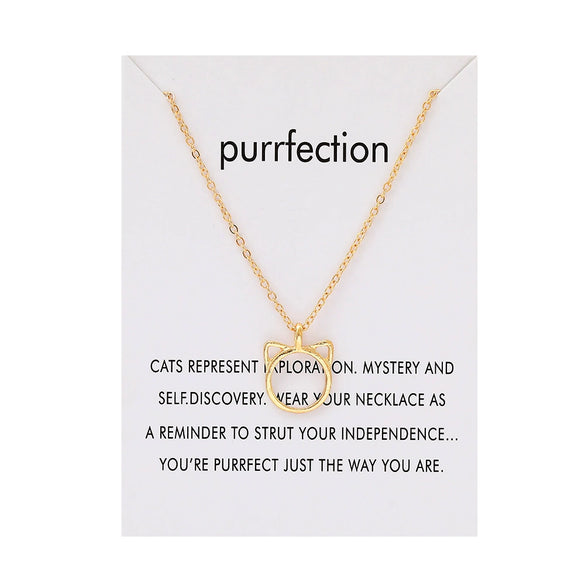 Wholesale Paper Card Necklace With Simple Circle Clavicle Chain Retro Letter And Butterfly Design Alloy Material Electroplating Treatment