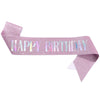 Wholesale Party And Wedding Dress Glitter Cloth Printing Shoulder Strap Happy Birthday Design