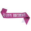 Wholesale Party And Wedding Dress Glitter Cloth Printing Shoulder Strap Happy Birthday Design