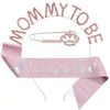 Wholesale Party Headband Shoulder Strap Etiquette Belt Ribbon For Mommy To Be And Daddy To Be Glitter Cloth Bronzing