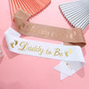 Wholesale Party Headband Shoulder Strap Etiquette Belt Ribbon For Mommy To Be And Daddy To Be Glitter Cloth Bronzing