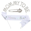 Wholesale Party Headband Shoulder Strap Etiquette Belt Ribbon For Mommy To Be And Daddy To Be Glitter Cloth Bronzing