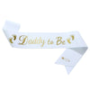 Wholesale Party Headband Shoulder Strap Etiquette Belt Ribbon For Mommy To Be And Daddy To Be Glitter Cloth Bronzing