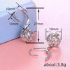 Wholesale Pastoral Style Geometric Hollow Heart Shape Copper Earrings For Women