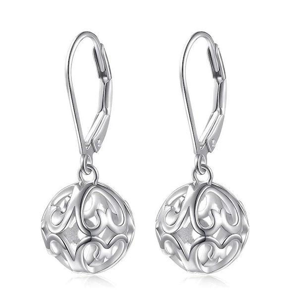 Wholesale Pastoral Style Geometric Hollow Heart Shape Copper Earrings For Women