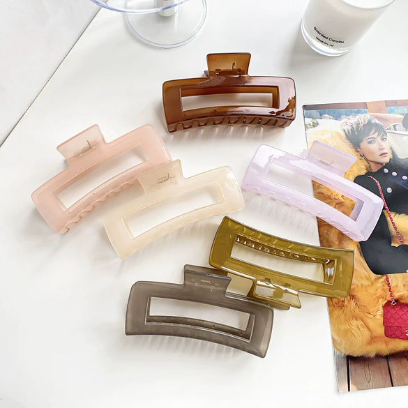 Wholesale Pc Handmade Square Shark Clip Women's Hair Accessories Simple Geometric Style