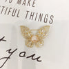 Wholesale Pearl Alloy Inlaid Artificial Gemstones And Semiprecious Stones Fairy Butterfly Brooch With Real Gold Plating And Set With Pearls