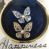 Wholesale Pearl Alloy Inlaid Artificial Gemstones And Semiprecious Stones Fairy Butterfly Brooch With Real Gold Plating And Set With Pearls