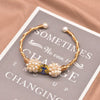 Wholesale Pearl Ball Handmade Cloisonne Retro Bow Shaped Electroplated Bracelet For Women