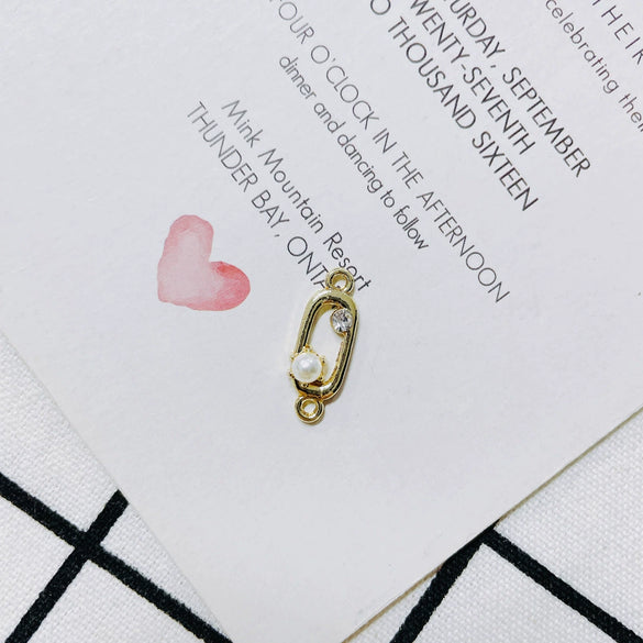Wholesale Pearl Diamond Jewelry Accessories With Peach Heart Shape And Electroplating Treatment For Earrings And Necklace