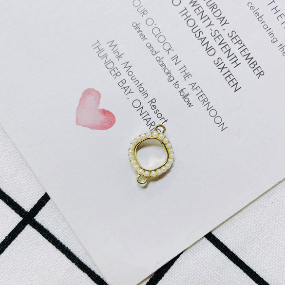Wholesale Pearl Diamond Jewelry Accessories With Peach Heart Shape And Electroplating Treatment For Earrings And Necklace