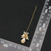 Wholesale Pearl Earrings Antique Geometric Style Zircon Flower Cluster Electroplated Jewelry