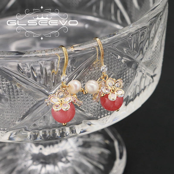 Wholesale Pearl Earrings Retro Geometric Style Electroplating For Women