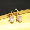 Wholesale Pearl Earrings Retro Geometric Style Electroplating For Women