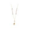 Wholesale Pearl Geometric Bamboo Chain Women's Elegant Highgrade Long Pendant Clavicle Chain 18K Real Gold Electroplated Color Retaining Jewelry