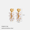 Wholesale Pearl Geometric Earrings With Vacuum Real Gold Plating For Women
