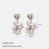Wholesale Pearl Geometric Earrings With Vacuum Real Gold Plating For Women