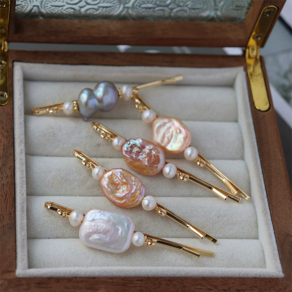 Wholesale Pearl Hairpin Retro Elegant Pastoral Style Weave Design