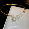 Wholesale Pearl Inlaid Geometric Copper Collar Necklace For Women