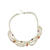 Wholesale Pearl Necklace Retro Geometric Style Petal Tassel Clavicle Chain Electroplating For Women