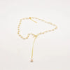 Wholesale Pearl Necklace With French Bow And Constellation Design Electroplated Elegant Clavicle Chain For Women Natural Niche Design Ins Style