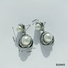 Wholesale Pearl Pendant Earrings For Women Stainless Steel Geometric Retro Elegant Heavy Industry Color Electroplated