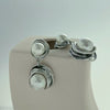 Wholesale Pearl Pendant Earrings For Women Stainless Steel Geometric Retro Elegant Heavy Industry Color Electroplated