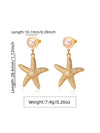 Wholesale Pearl Starfish Star Shaped Stainless Steel Stamped Earrings For Women