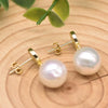 Wholesale Pearl 925 Sterling Silver Edison Baroque Earrings With Geometric Design And Electroplating For Women