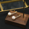 Wholesale Pearl 925 Sterling Silver Edison Baroque Earrings With Geometric Design And Electroplating For Women