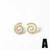 Wholesale Pearl Thread Earrings Copper 18K Gold Plated Geometric Animal Zodiac Minimalist Style