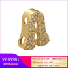 Wholesale Pendant Accessories Copper Plated 18K Real Gold Micro Inlaid English Letters Style