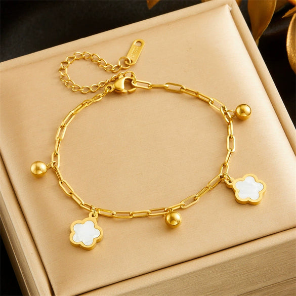 Wholesale Pendant Bracelet Titanium Steel Retro Fashion Doublelayered Diamondencrusted Round Blueeyed Star Lightning Design Electroplated