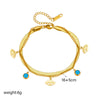 Wholesale Pendant Bracelet Titanium Steel Retro Fashion Doublelayered Diamondencrusted Round Blueeyed Star Lightning Design Electroplated