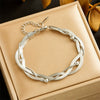 Wholesale Pendant Bracelet Titanium Steel Retro Fashion Doublelayered Diamondencrusted Round Blueeyed Star Lightning Design Electroplated