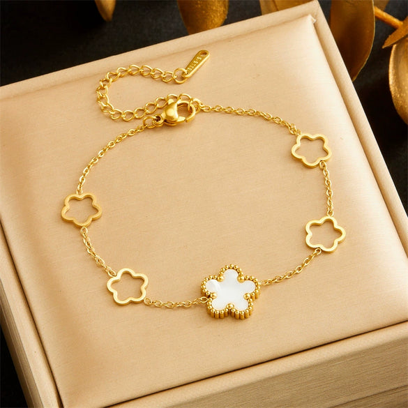 Wholesale Pendant Bracelet Titanium Steel Retro Fashion Doublelayered Diamondencrusted Round Blueeyed Star Lightning Design Electroplated