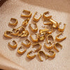 Wholesale Pendant Buckle Stainless Steel Real Gold Electroplated Melon Seeds Shape Waterproof