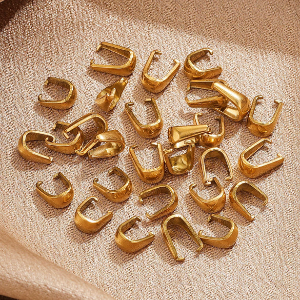 Wholesale Pendant Buckle Stainless Steel Real Gold Electroplated Melon Seeds Shape Waterproof