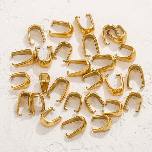 Wholesale Pendant Buckle Stainless Steel Real Gold Electroplated Melon Seeds Shape Waterproof
