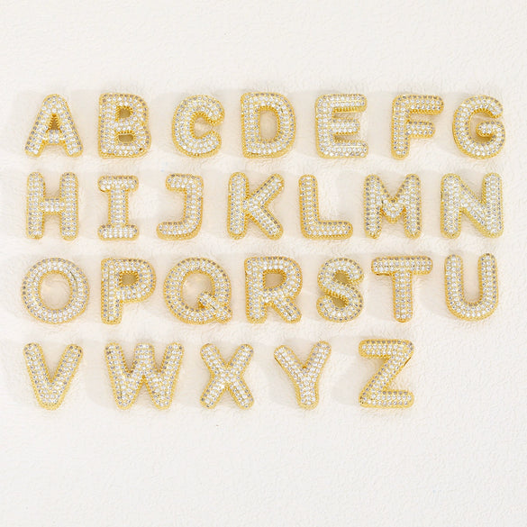 Wholesale Pendant Clavicle Chain Copper Gold Plated Letter Shape Versatile Style