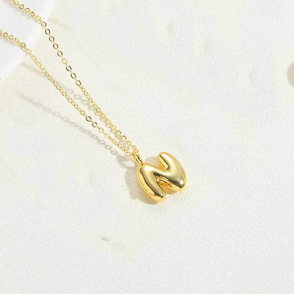 Wholesale Pendant Clavicle Chain Necklace Copper Electroplated With Letters Numbers Text Style For Women