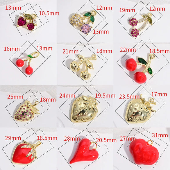 Wholesale Pendant Copper Fruit Shape Dripping Oil Minimalist Style
