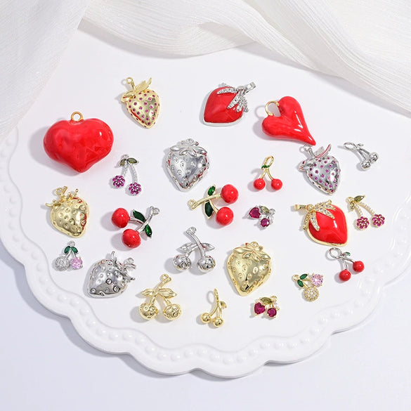 Wholesale Pendant Copper Fruit Shape Dripping Oil Minimalist Style