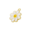 Wholesale Pendant Copper Sweet Flower Style Dripping Oil Process With Sunflower Four Leaf Clover Rose Smiley Daisy Patterns
