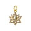 Wholesale Pendant Copper Zirconia Geometric Flower Pattern Hip Hop Style