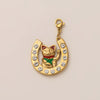 Wholesale Pendant Luggage Chain Stainless Steel Geometric Heart Electroplated 18K Gold Color Retention