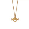 Wholesale Pendant Luggage Chain Stainless Steel Geometric Heart Electroplated 18K Gold Color Retention