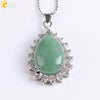 Wholesale Pendant Natural Stone Alloy Claw Inlaid Water Drop Pear Shaped Electroplated High Profile Luxury Unisex